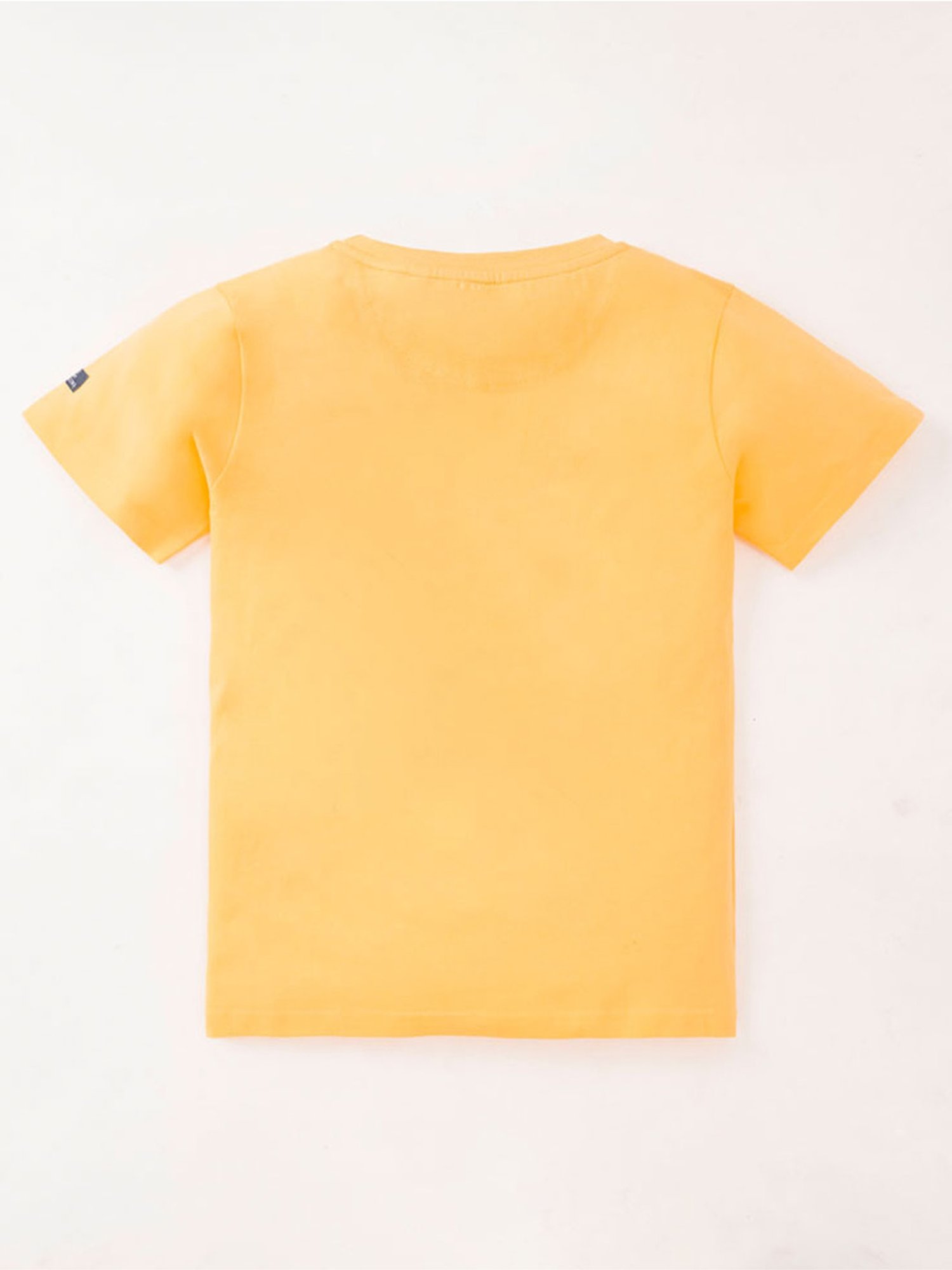 Edheads Kids Yellow & Blue Cotton Printed T-Shirt