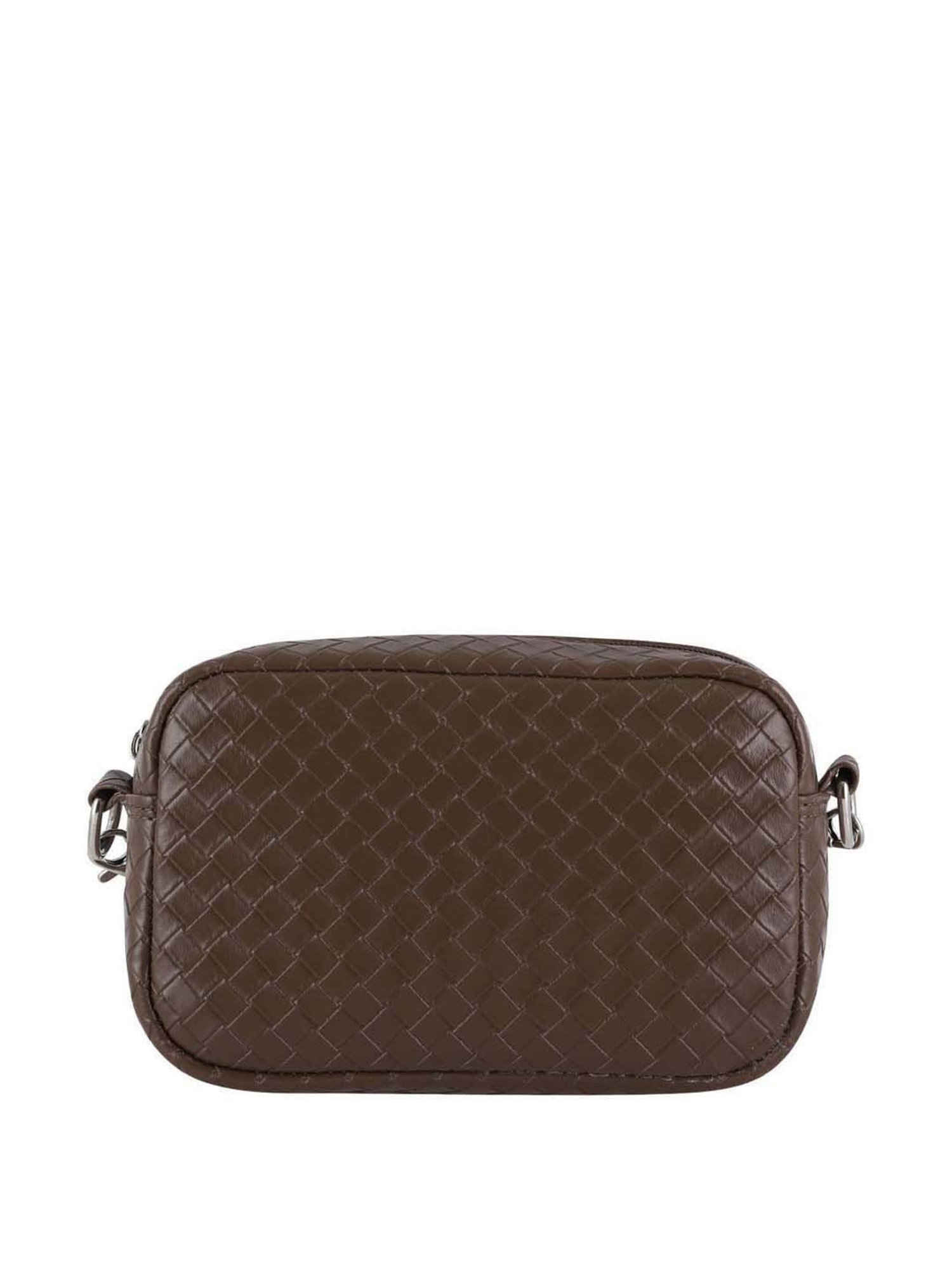 Toteteca Brown Textured Medium Sling Handbag