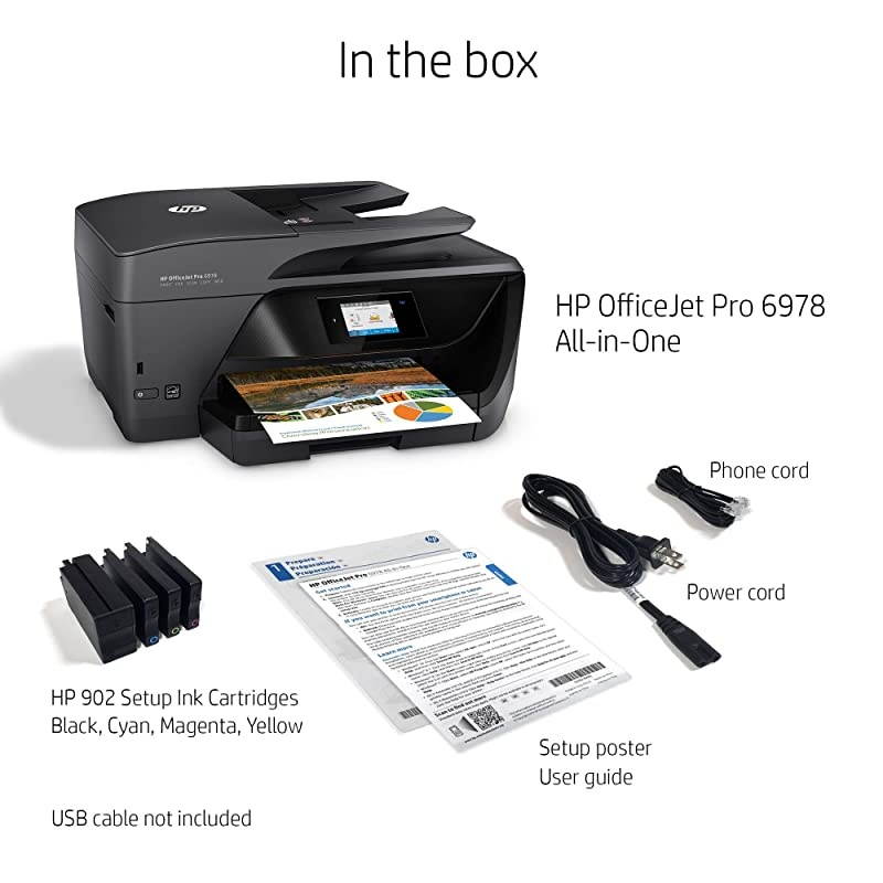 OfficeJet Pro 6978 AllinOne Wireless Printer with Mobile Printing Instant Ink  Dash Replenishment Ready T0F29A Renewed