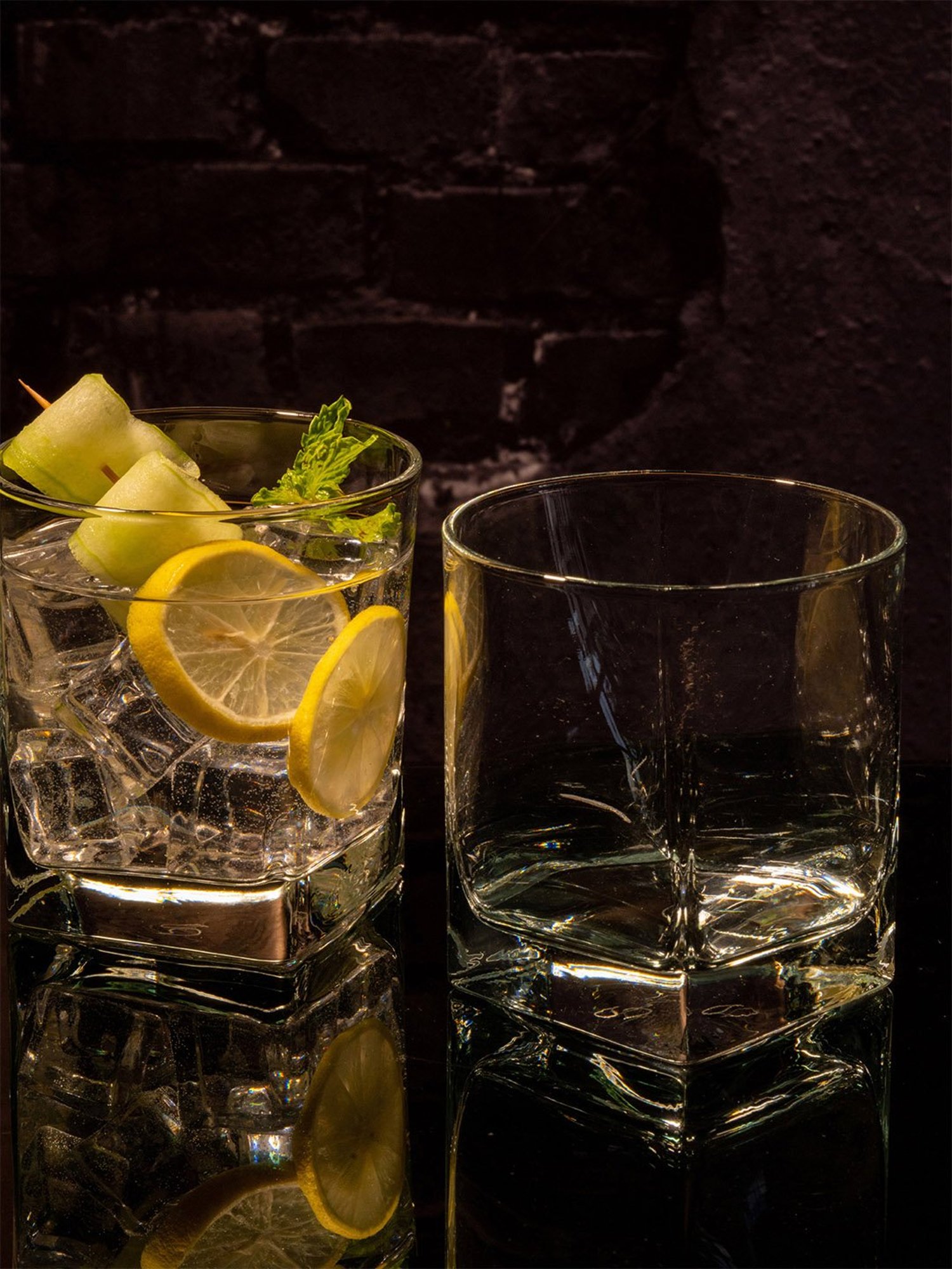 Pasabahce Transparent Glass Carre Whiskey Glasses - Set of 6 (310ml)