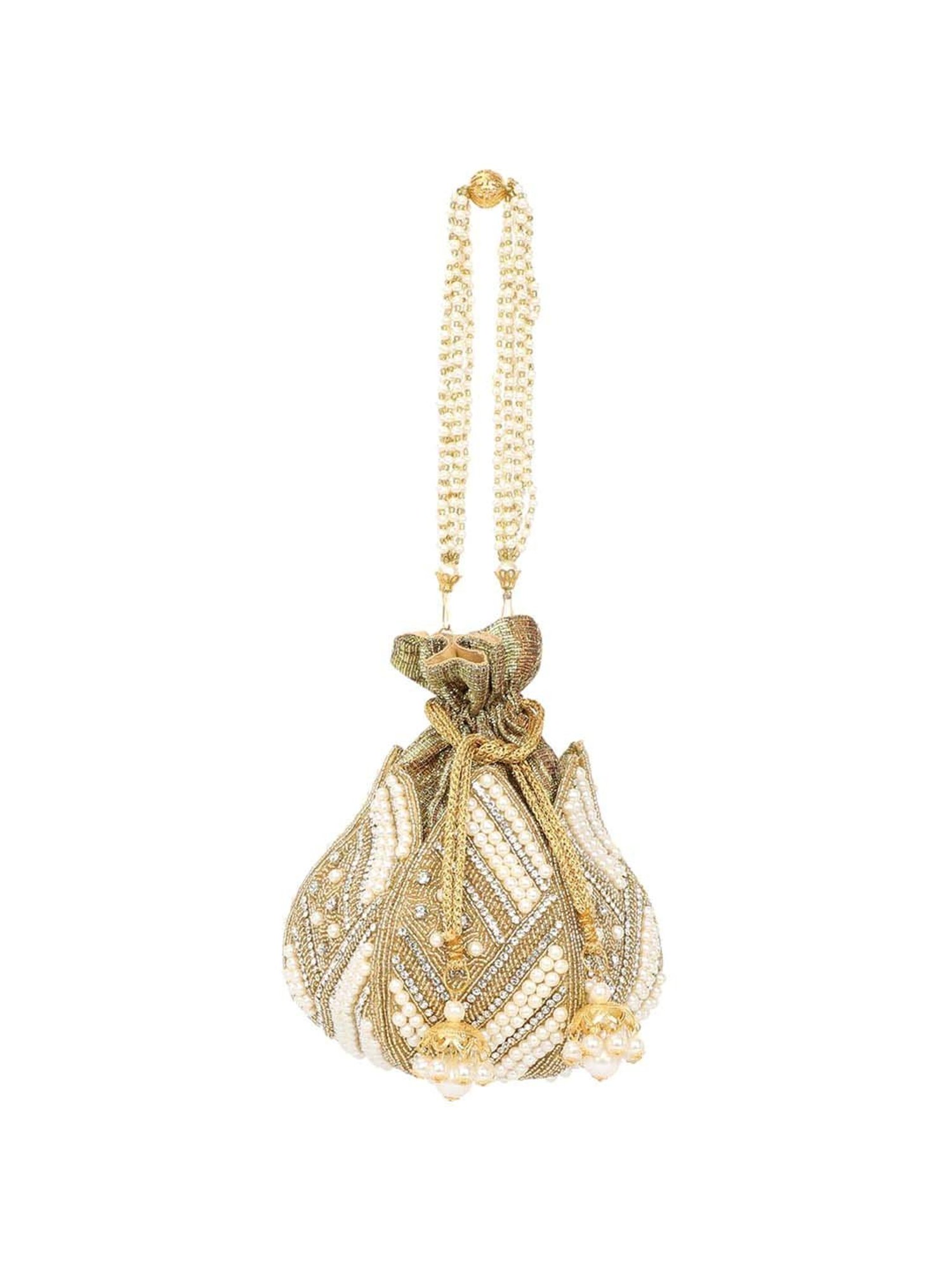 NR by Nidhi Rathi White Fabric Potli