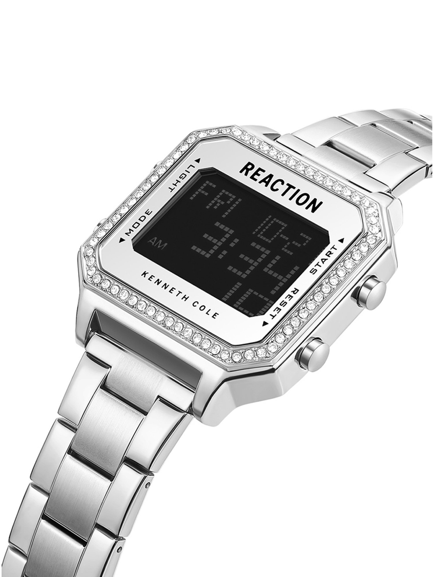 REACTION KENNETH COLE  Digital Stainless Steel Strap Watch for Women's  - KRWGJ9007905