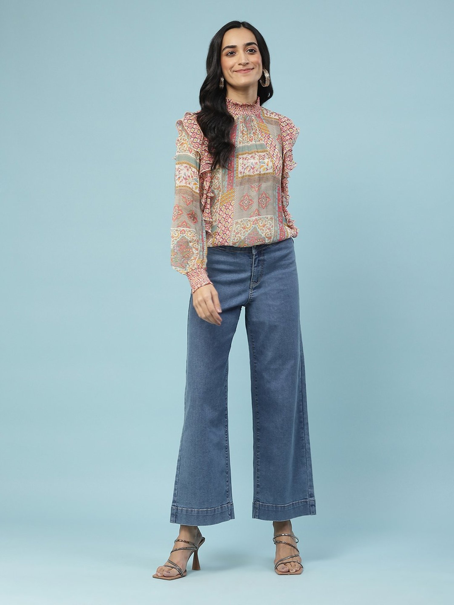 aarke Ritu Kumar Multicolor Printed Top With Camisole