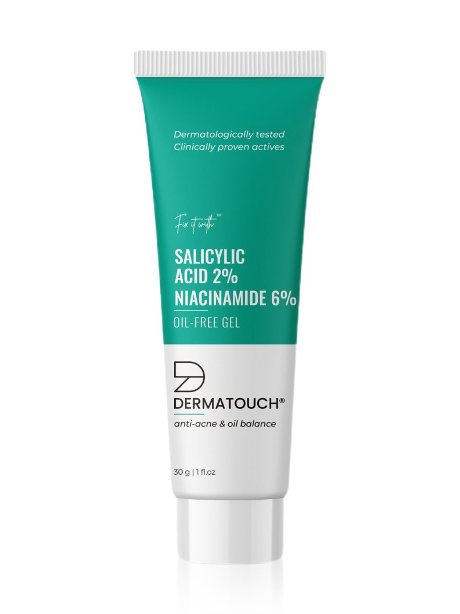 DERMATOUCH Salicylic Acid 2% & Niacinamide 6% Oil-Free Gel - 30 gm