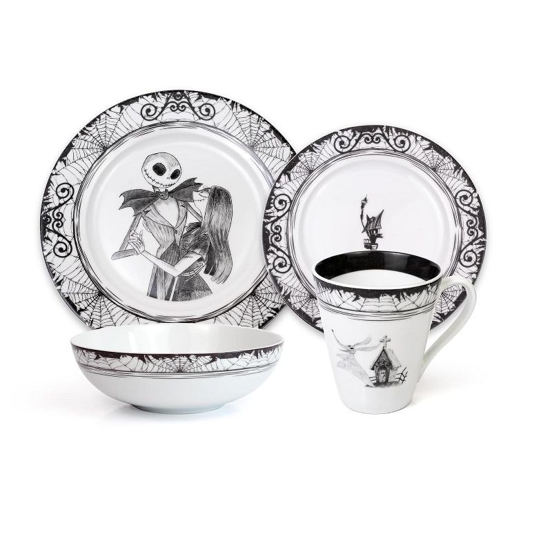 Robe Factory LLC The Nightmare Before Christmas 16-Piece Ceramic Dinnerware Set