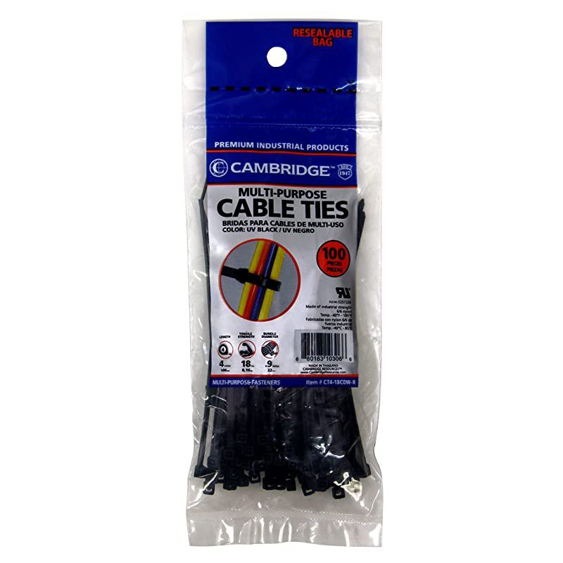 White Cable Zip Ties Premium Nylon Wire Management Ties 50 LB Tensile Strength 8 Inch White 1000 Pack