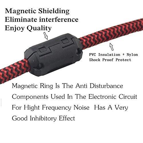 [3m 10feet] Stereo Audio 3.5mm to Dual 1/4'' Mono 6.35mm Male Plug Audio Cable for iPhone, iPod, Computer,Laptop Mixer Mixing Console Amplifier Wire Cords [Gold Plated Connector,OFC Copper Wire]