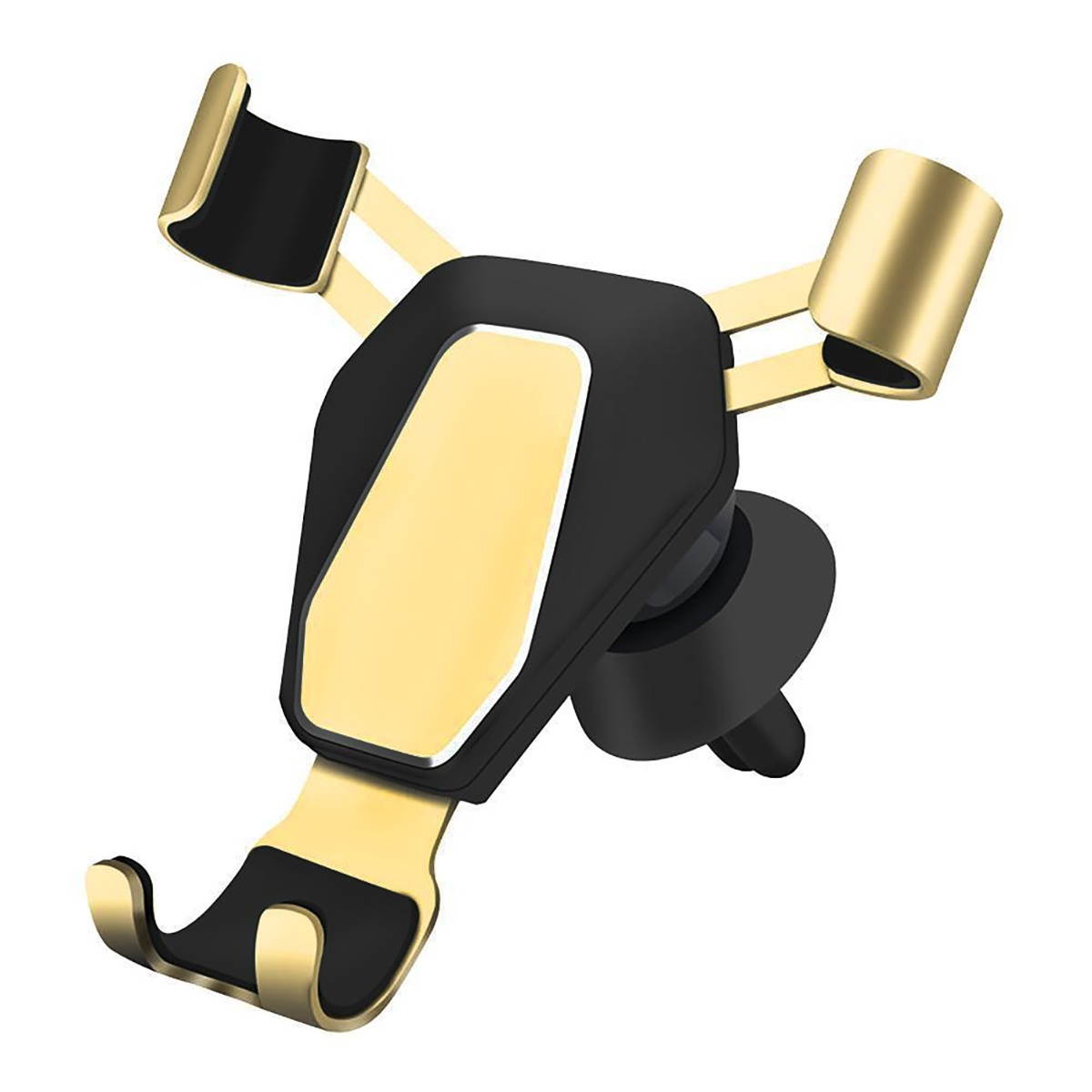 Universal Gravity Linkage Automatical Lock Anti-scratch Car Holder Mount for Mobile Phone Silver