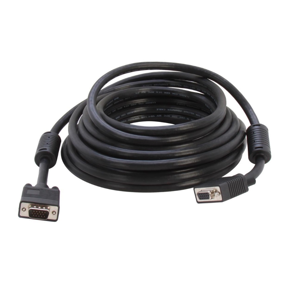 Fuji Labs 6Ft VGA Male to Female Monitor Extension Cable with Ferrite Core (3 Pack)