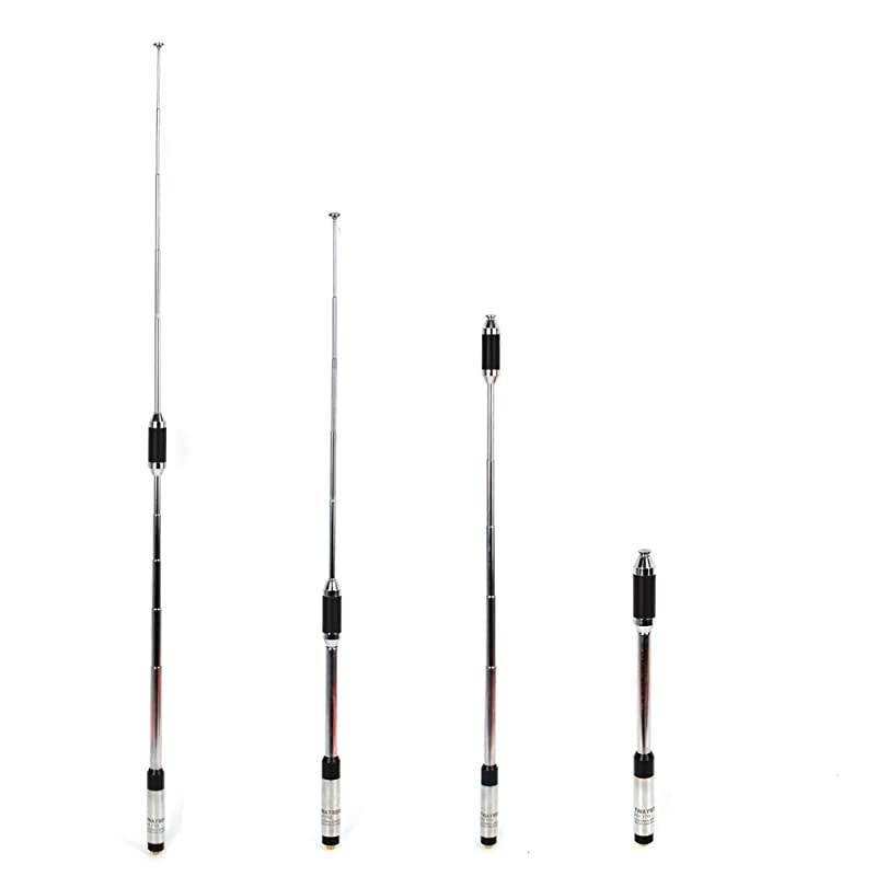 RH770 SMAFemale Telescopic Handheld Ham Radio Antenna 2m 70cm VHF UHF Replacement Extendable Antenna High Gain fit Kenwood TK360 TK370 TK3200 Walkie Talkie