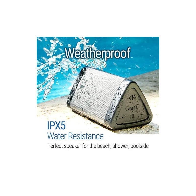 Angle 3 Bluetooth Portable Speaker, Crystal Clear Stereo Sound, Rich Bass, 100 Ft Wireless Range, Play Two Speakers Together (4th Gen only), Mic, IPX5, Bluetooth Speakers (White)