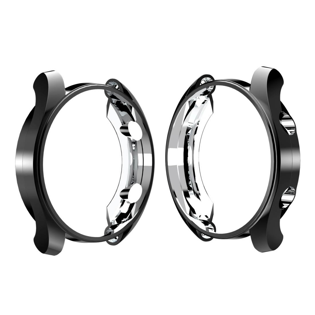 For HUAWEI Watch GT Elegant 42mm ENKAY Hat-prince 2 in 1 Full Coverage Electroplate TPU Case + 0.2mm 9H 2.15D Curved Edge Tempered Glass Film