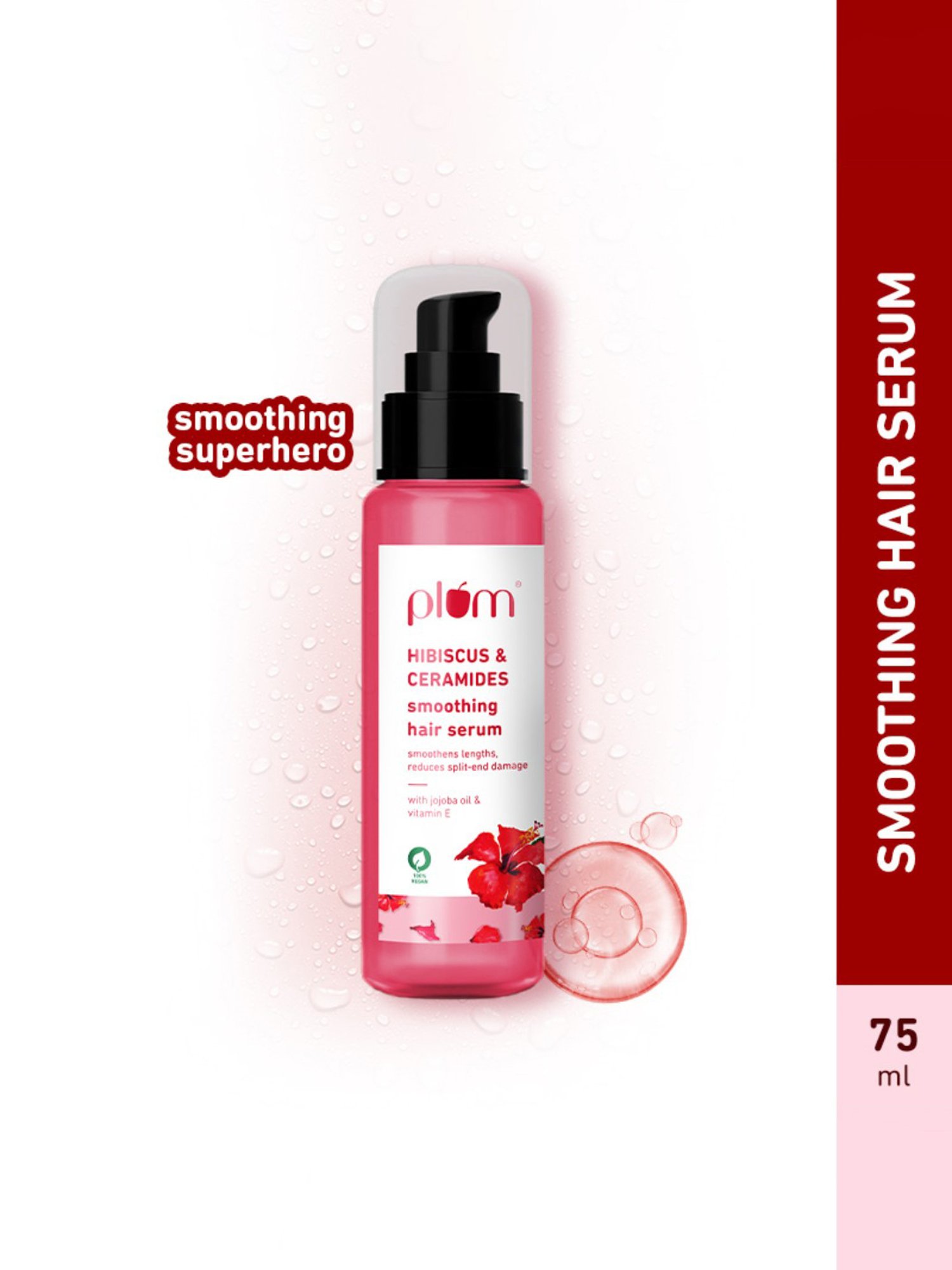 Plum Hibiscus & Ceramides Smoothing Hair Serum - 75 ml