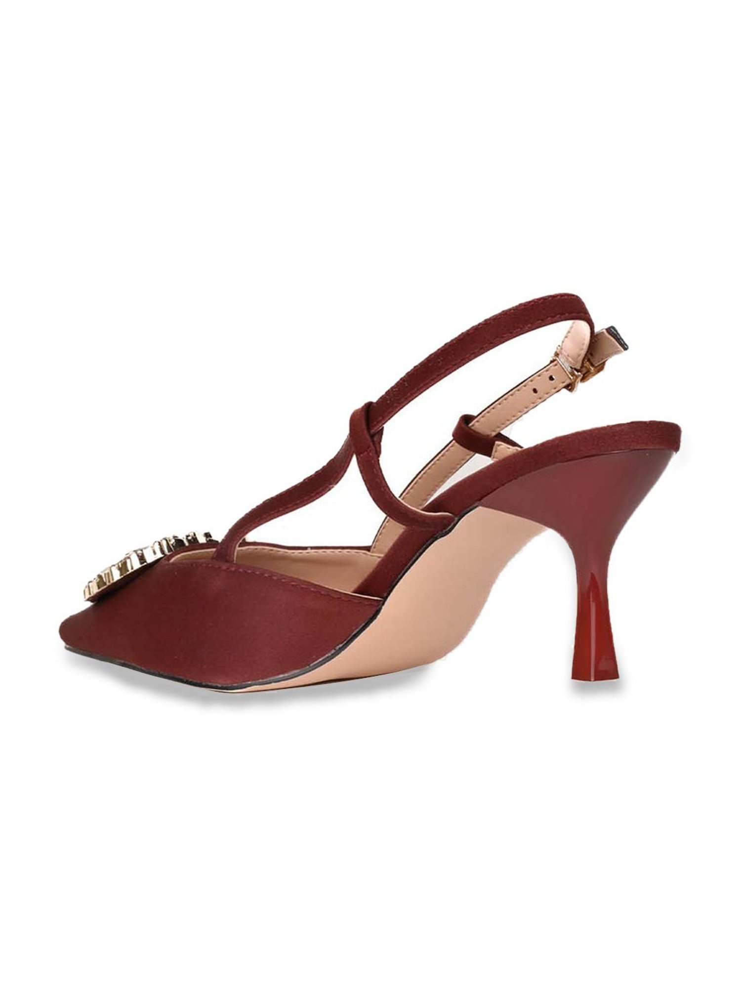 Ronnie Grey Women's Wine Back Strap Stilettos