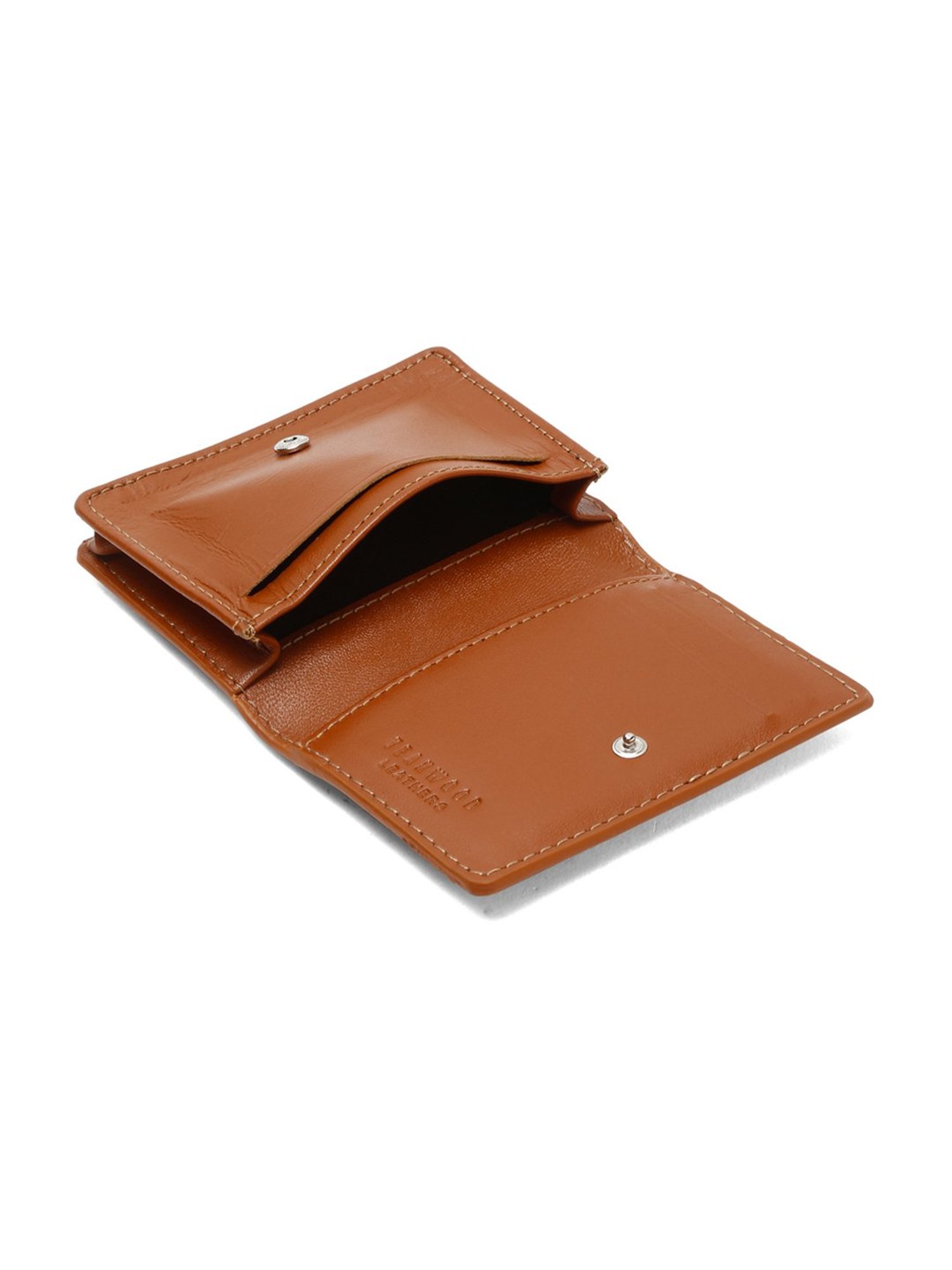 Teakwood Leathers Brown Leather Bi-Fold Wallet for Men