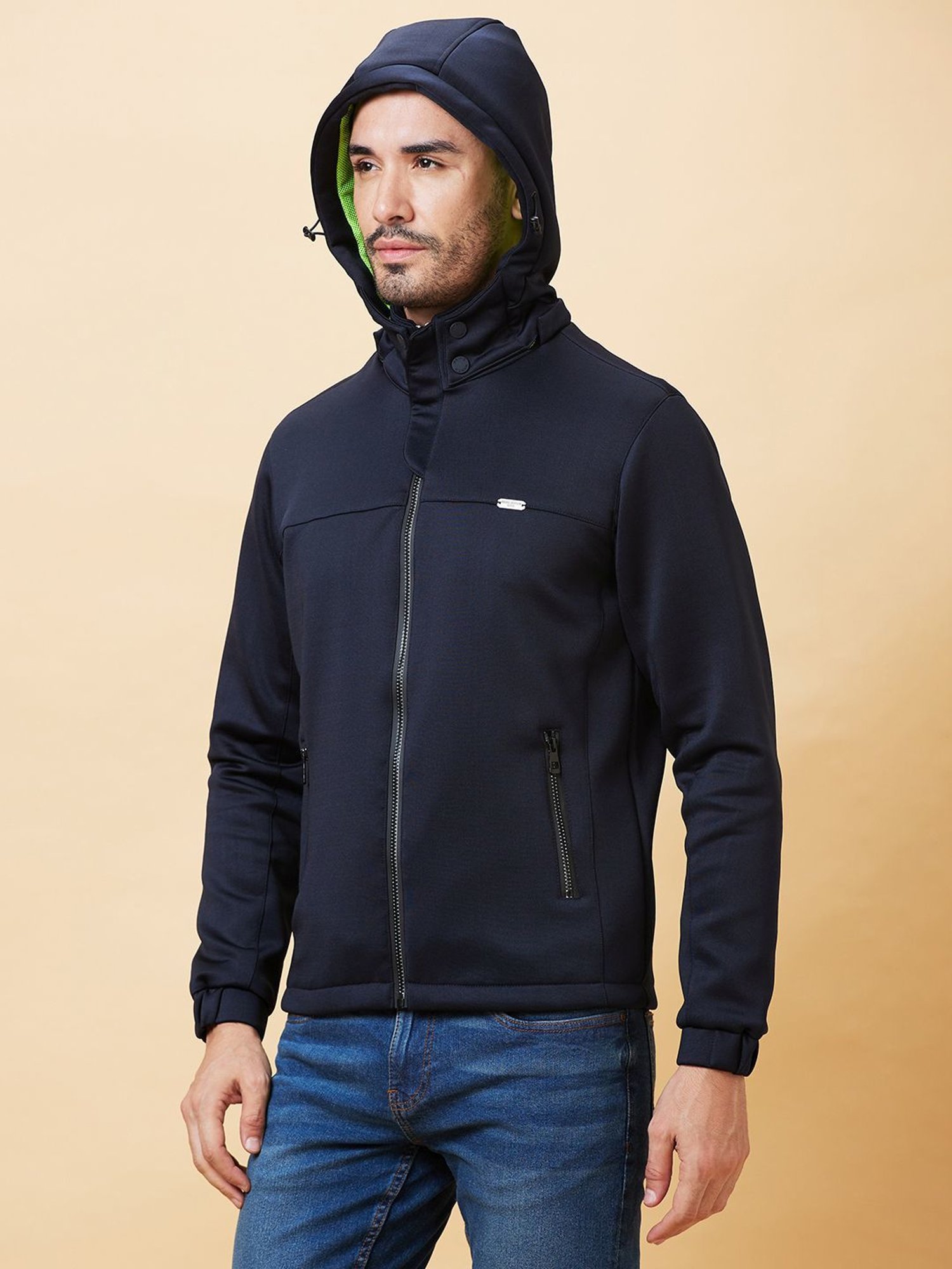 Hummel Blue Regular Fit Solid Jacket