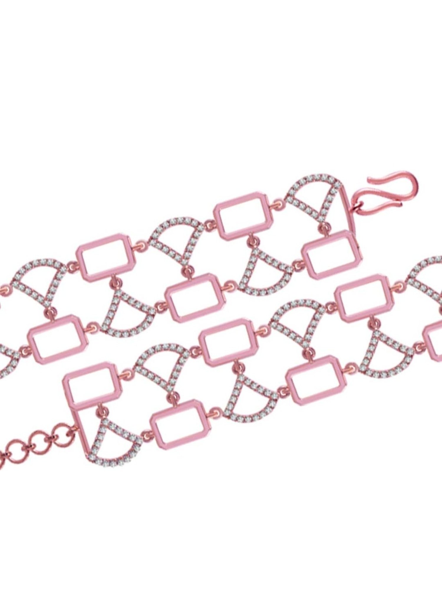 Clara Enzo 92.5 Sterling Silver Swarovski Zirconia Bracelet