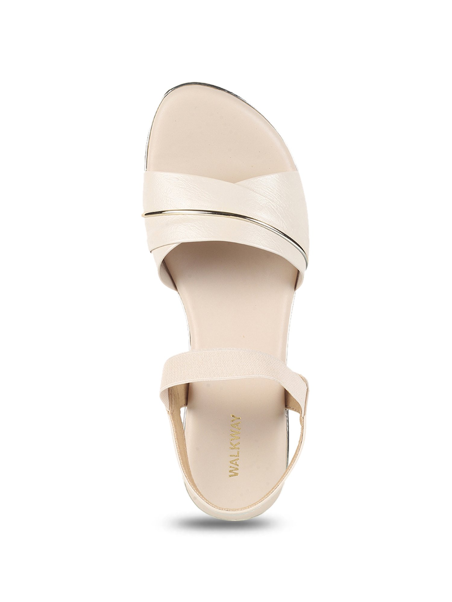 Walkway Women's Nude Pink Ankle Strap Wedges