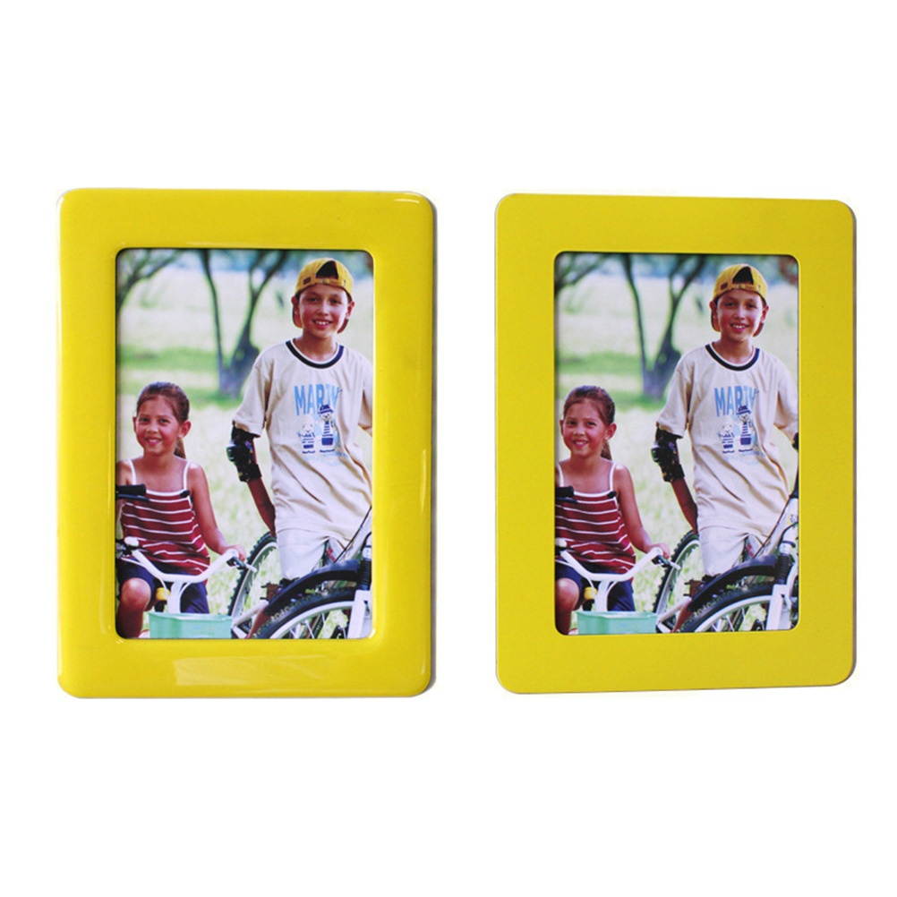 Colorful Photo Frame Strong Magnetic Picture Frame Refrigerator Photo Frame 6 Inch(Purple)