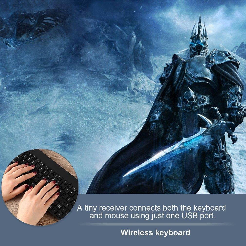 Forter Mini Wireless Keyboard Mouse Combo Set USB 2.4Ghz for Computer Desktop