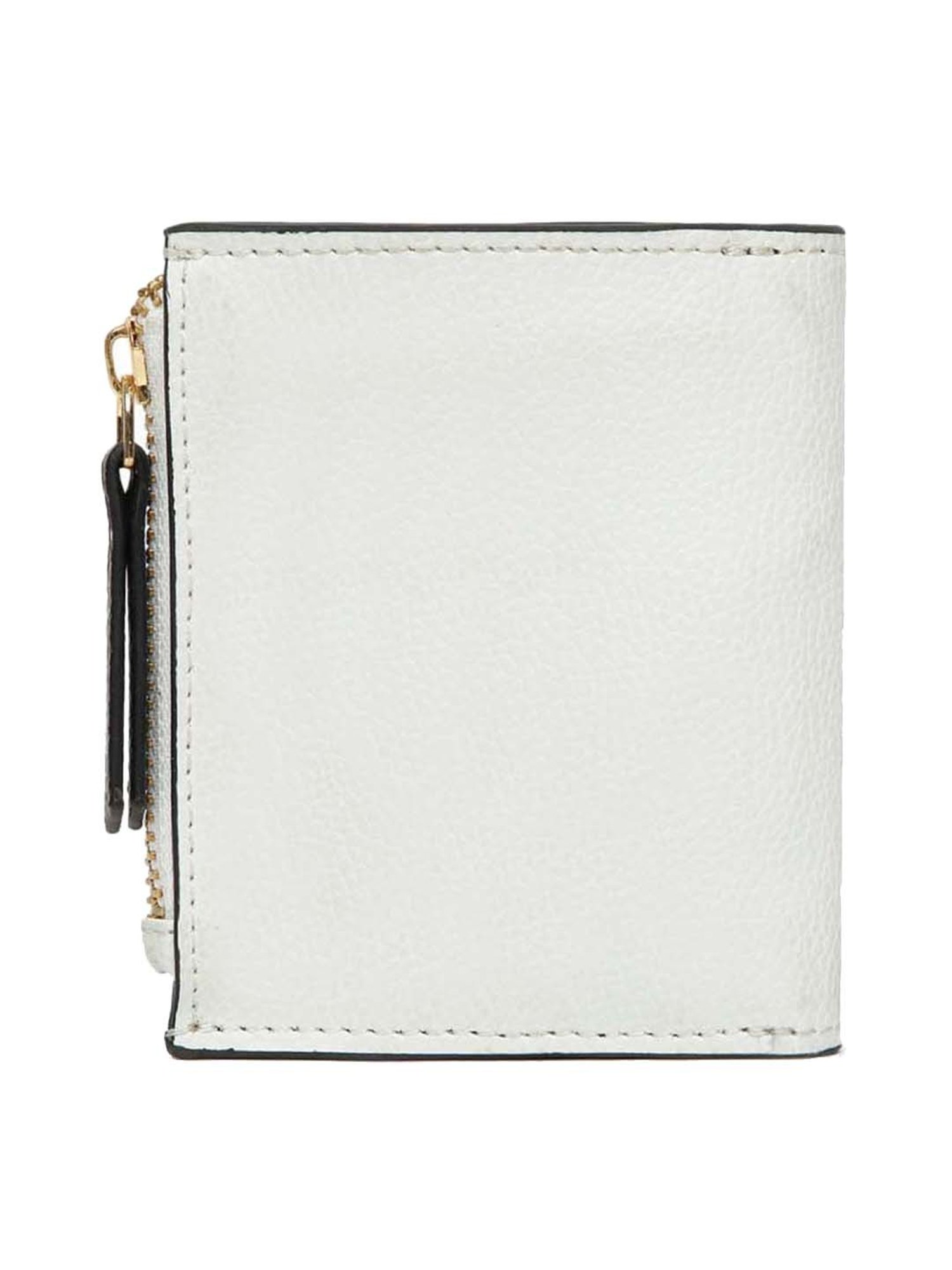 KLEIO White Solid Bi-Fold Wallet for Women
