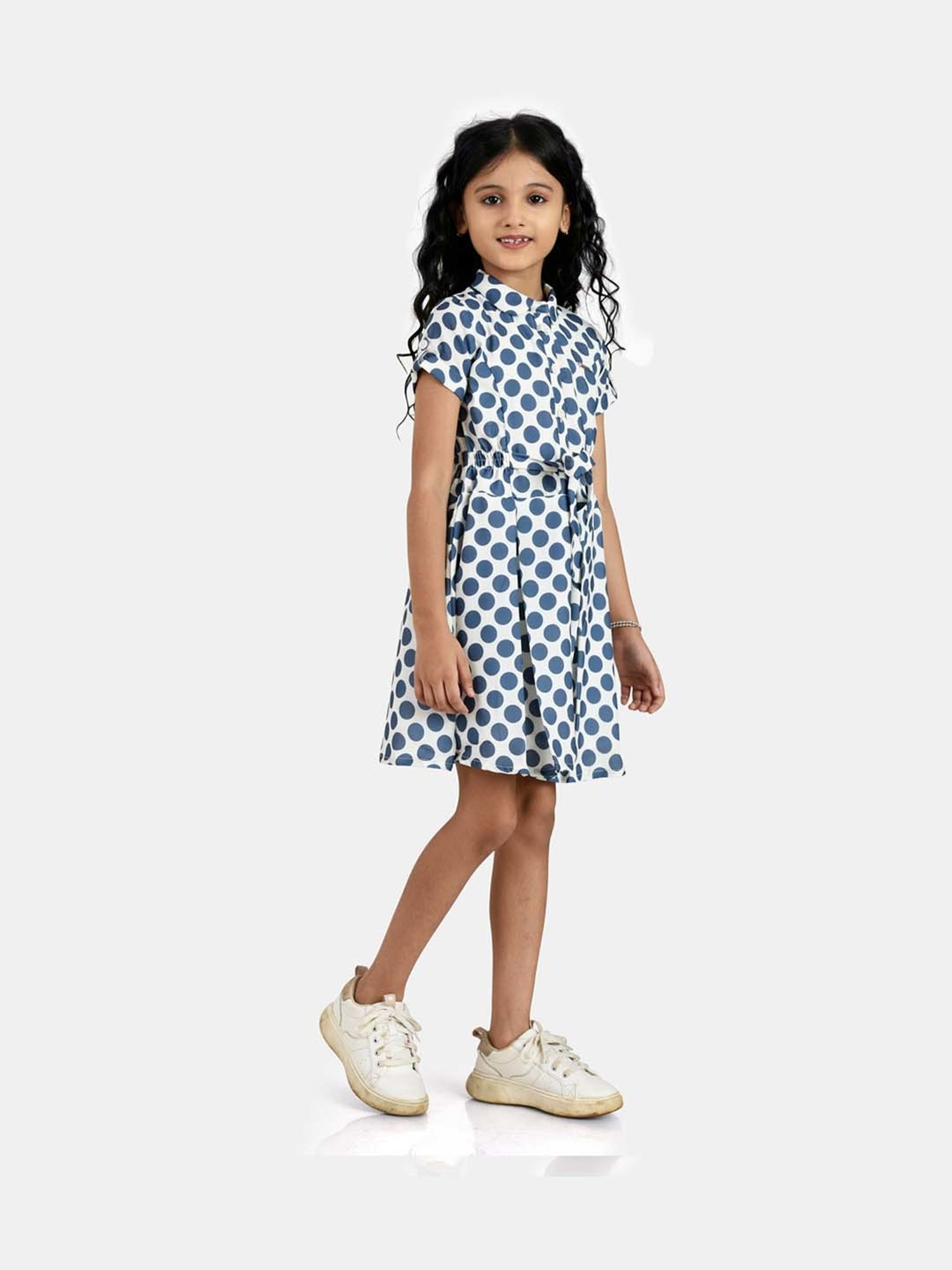 Peppermint Kids White Printed Dress