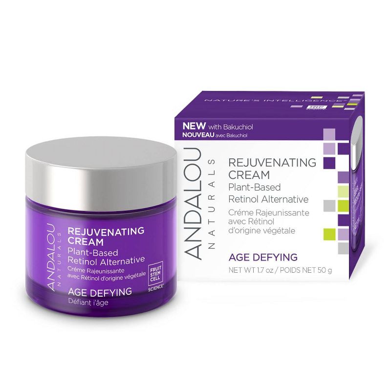 Andalou Naturals Age Defying Rejuvenating Plant Based Retinol Alternative Cream - 1.7oz