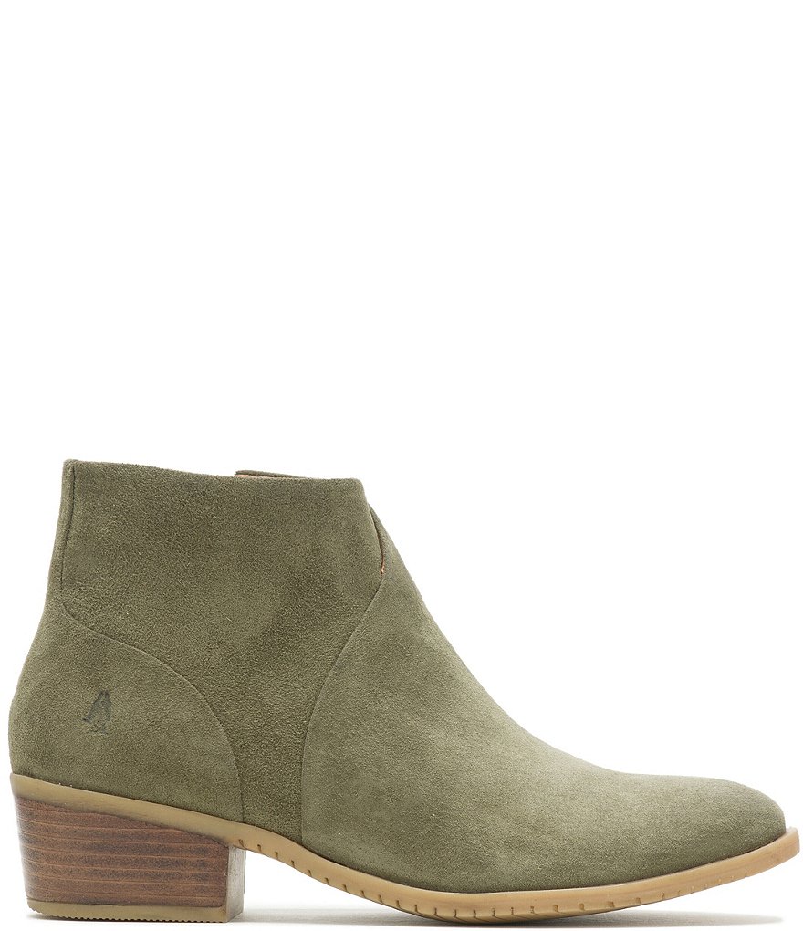 Hush Puppies Sienna Suede Block Heel Booties