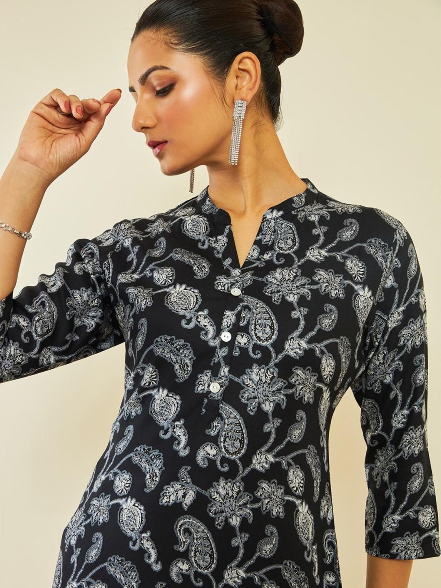 Soch Black Printed Tunic