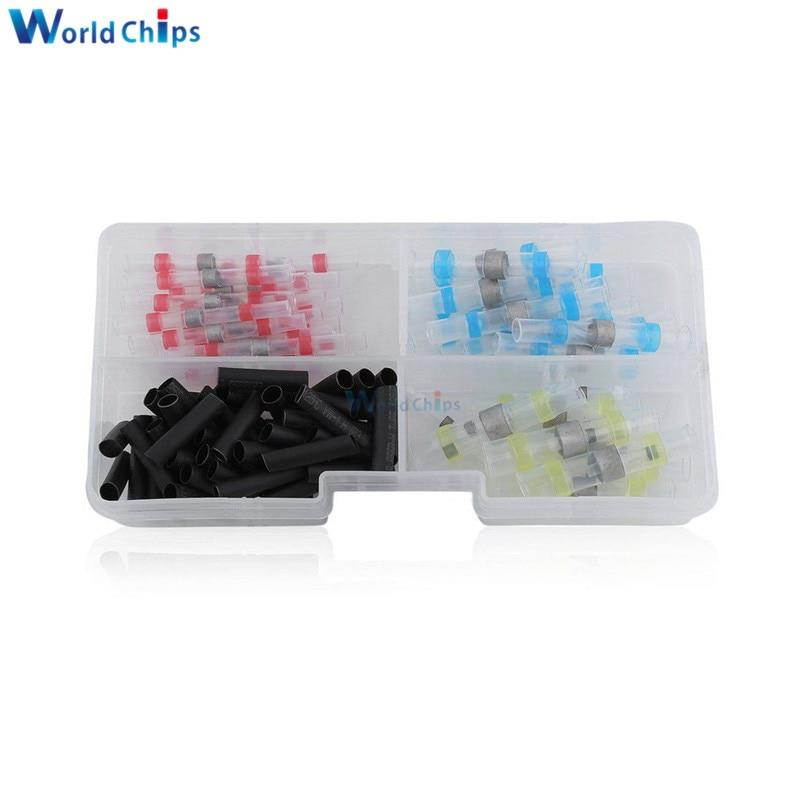 100pcs Heat Shrink Tube Sleeves Solder Seal Shrinkable Splice Waterproof Wires Connectors Cable Terminal Electrical Connector