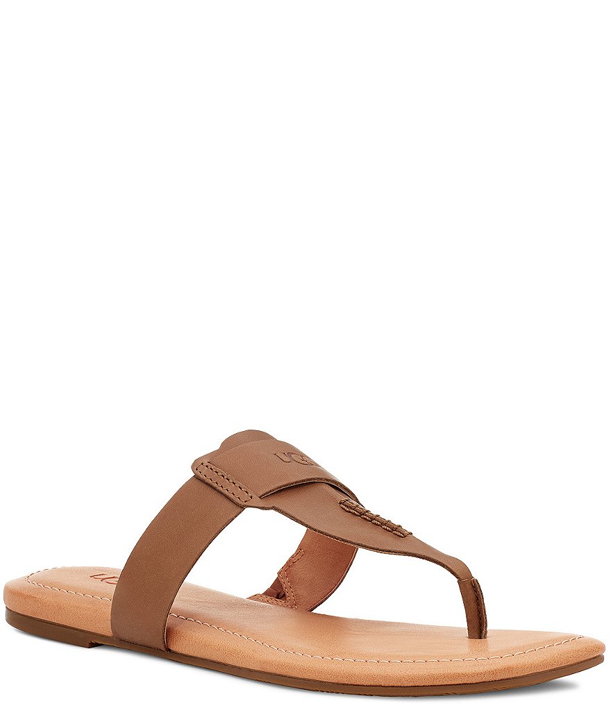 UGG&reg; Gaila Leather Thong Sandals