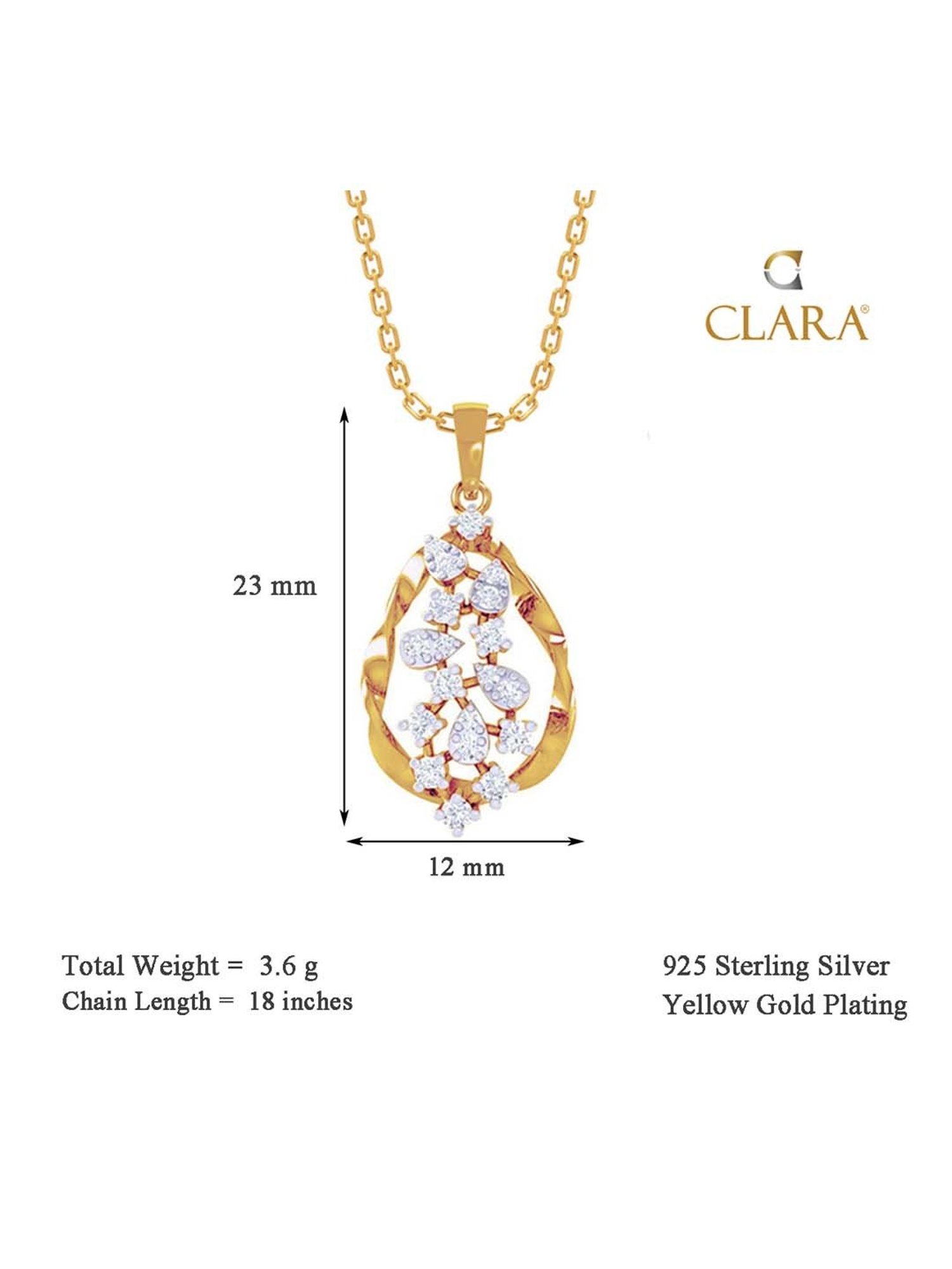 Silberry 925 Silver Solitaire Dream Pendant & Earrings