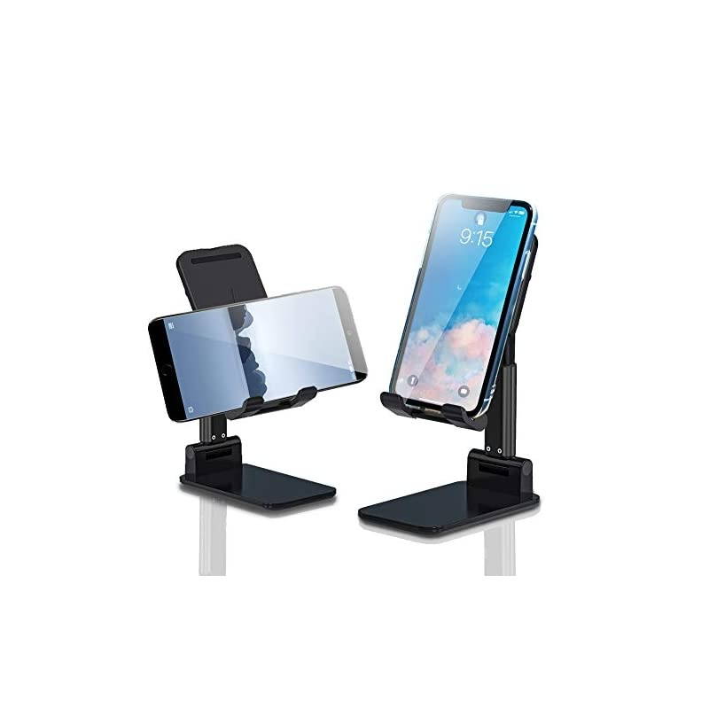 Charger 2 in 1 Charging Station iPhone Holder Cradle Dock for Desk Adjustable Cell Phone Charger Stand Compatible with 11ProMaxXXRXS Max8 Plus Samsung Galaxy S10S9S8