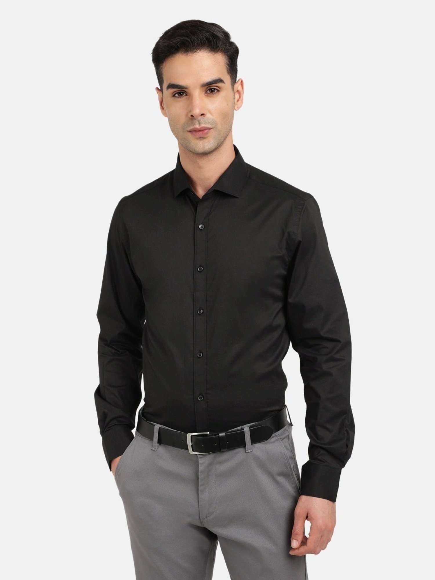 Ivoc Black Slim Fit Shirt