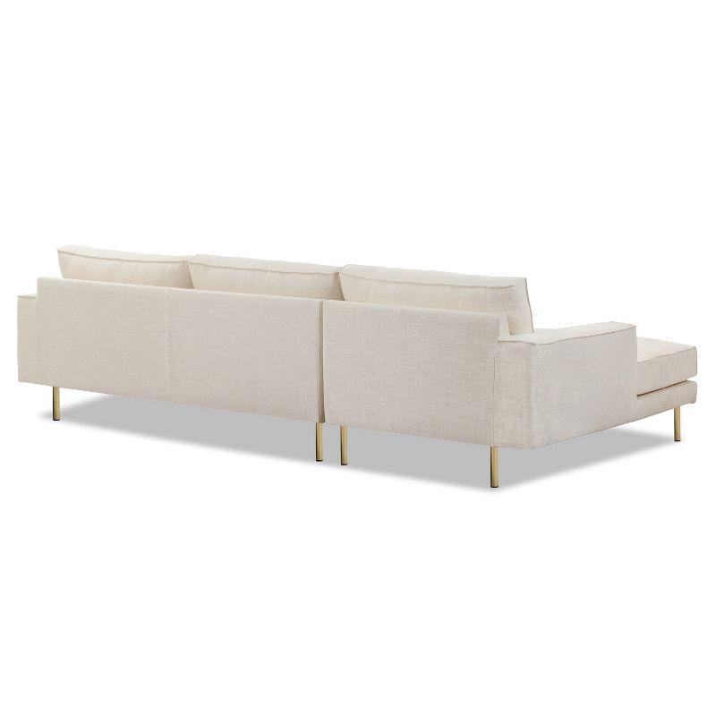 Deborah Left Sectional Sofa Alabaster White - Poly & Bark
