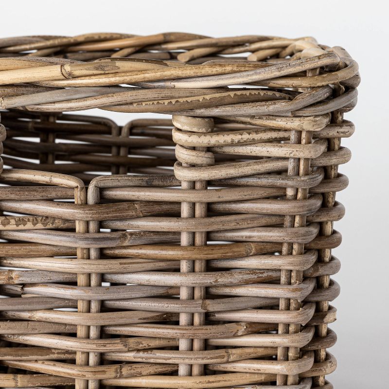 Decorative Kooboo Rattan Cube Basket 11" x 13" - Threshold™ designed with Studio McGee
