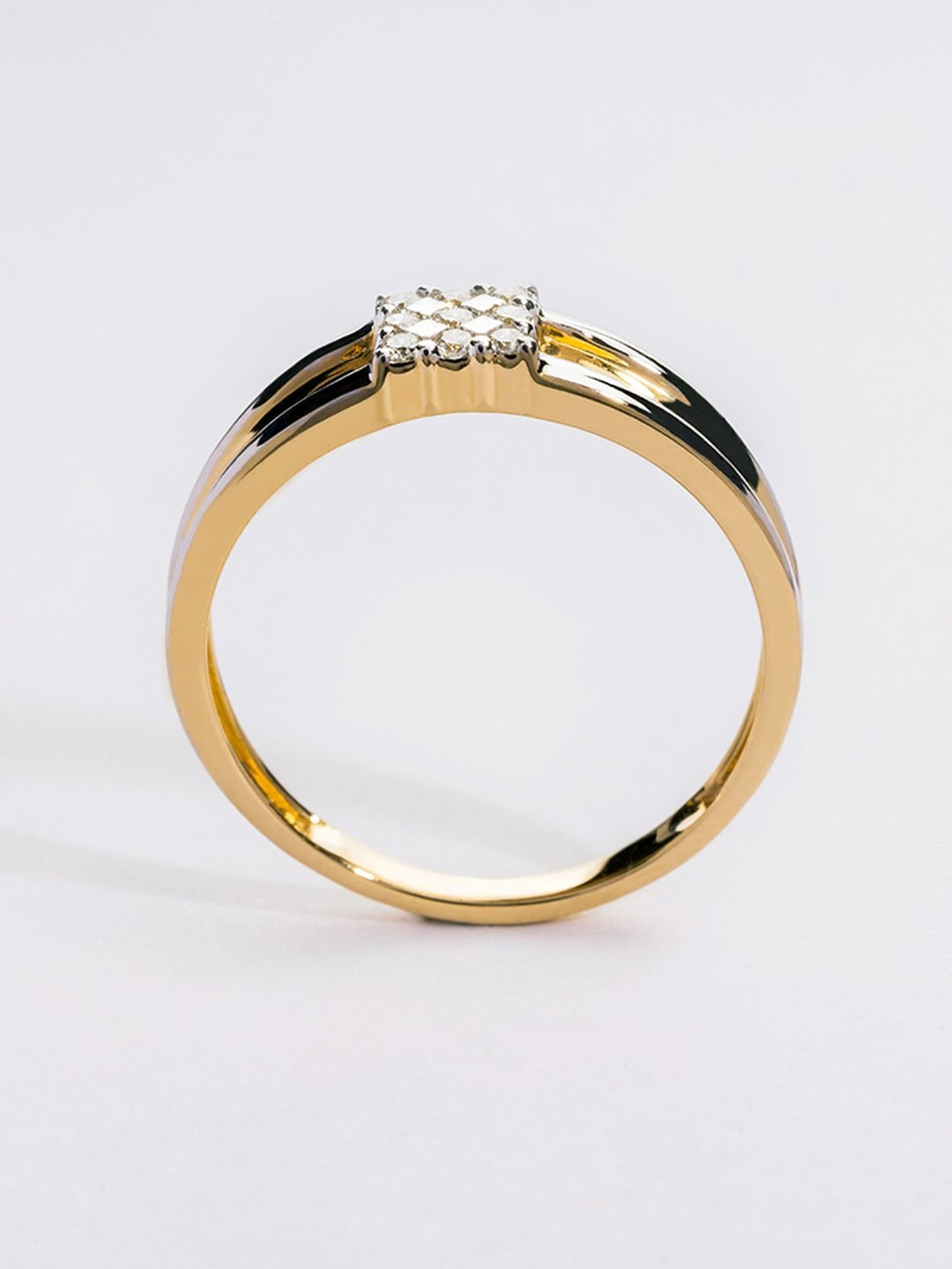 Mia By Tanishq Nature's Finest 14k Yellow Gold Radiant Sp Elegance Diamond Ring