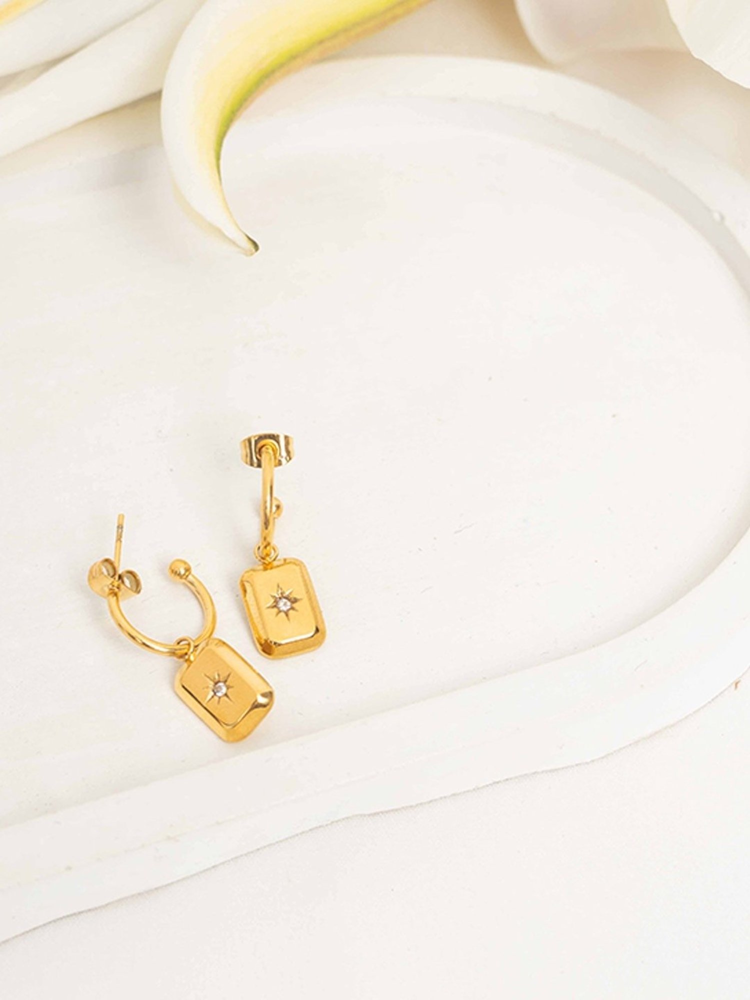 Perfectly Average Star Pendant Hoops for Women & Girls