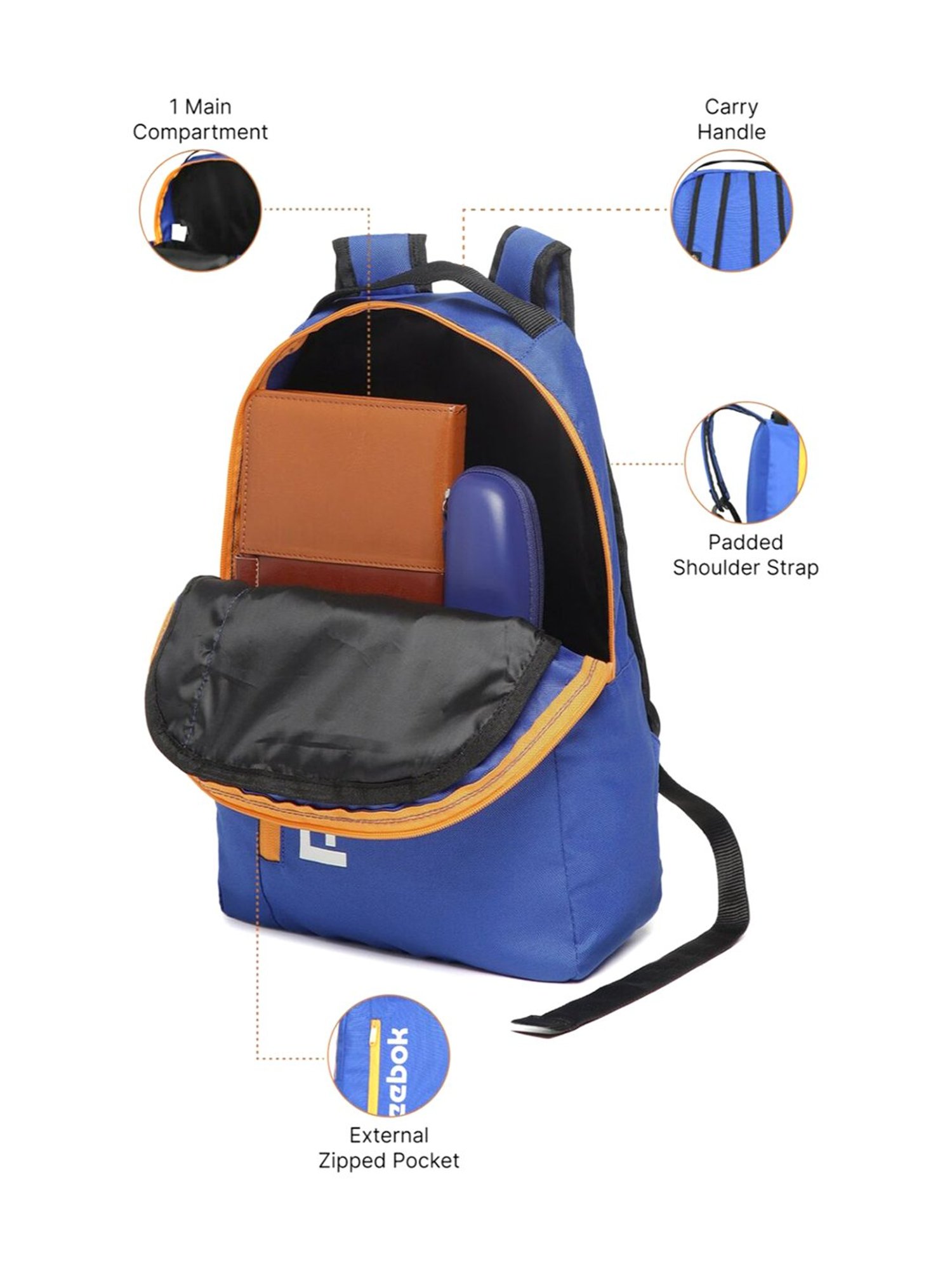 Reebok Blue Backpacks - 7 Ltrs