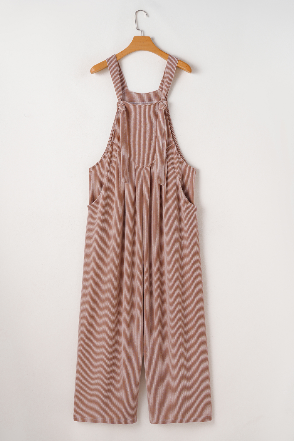 DUNE Corded Solid Adjustable Straps Wide Leg Loose Jumpsuit