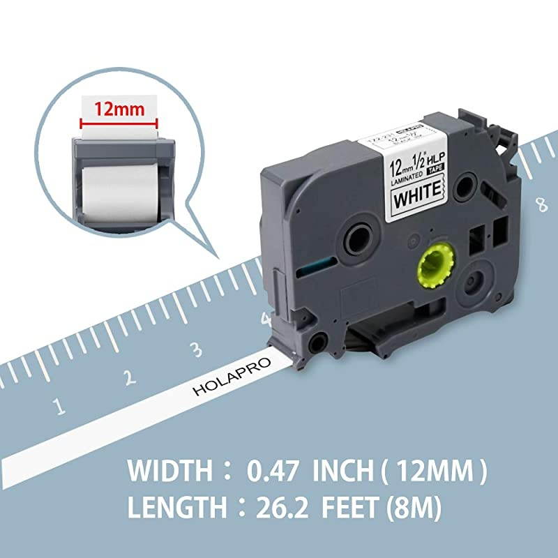 Compatible Label Tape Replacement for Brother PTouch Tze 231 Compatible with PTD210 PTD400 PT1880 047 x 26212mm x 8m Black on White10 Pack