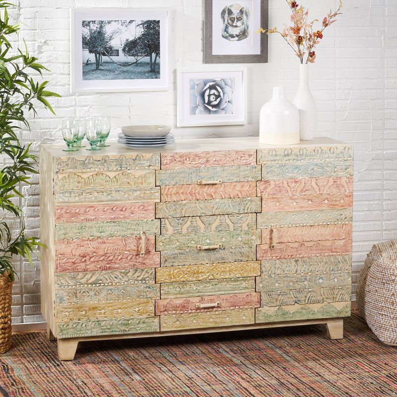 Carmel Sideboard Dark Brown/Black - Chique