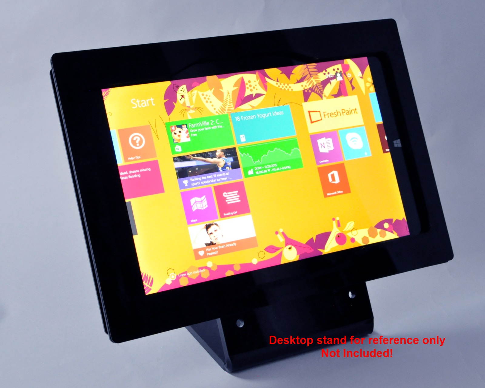 Black Acrylic VESA kit for MS Surface 3 for Store Display, Show Display, Kiosk, POS