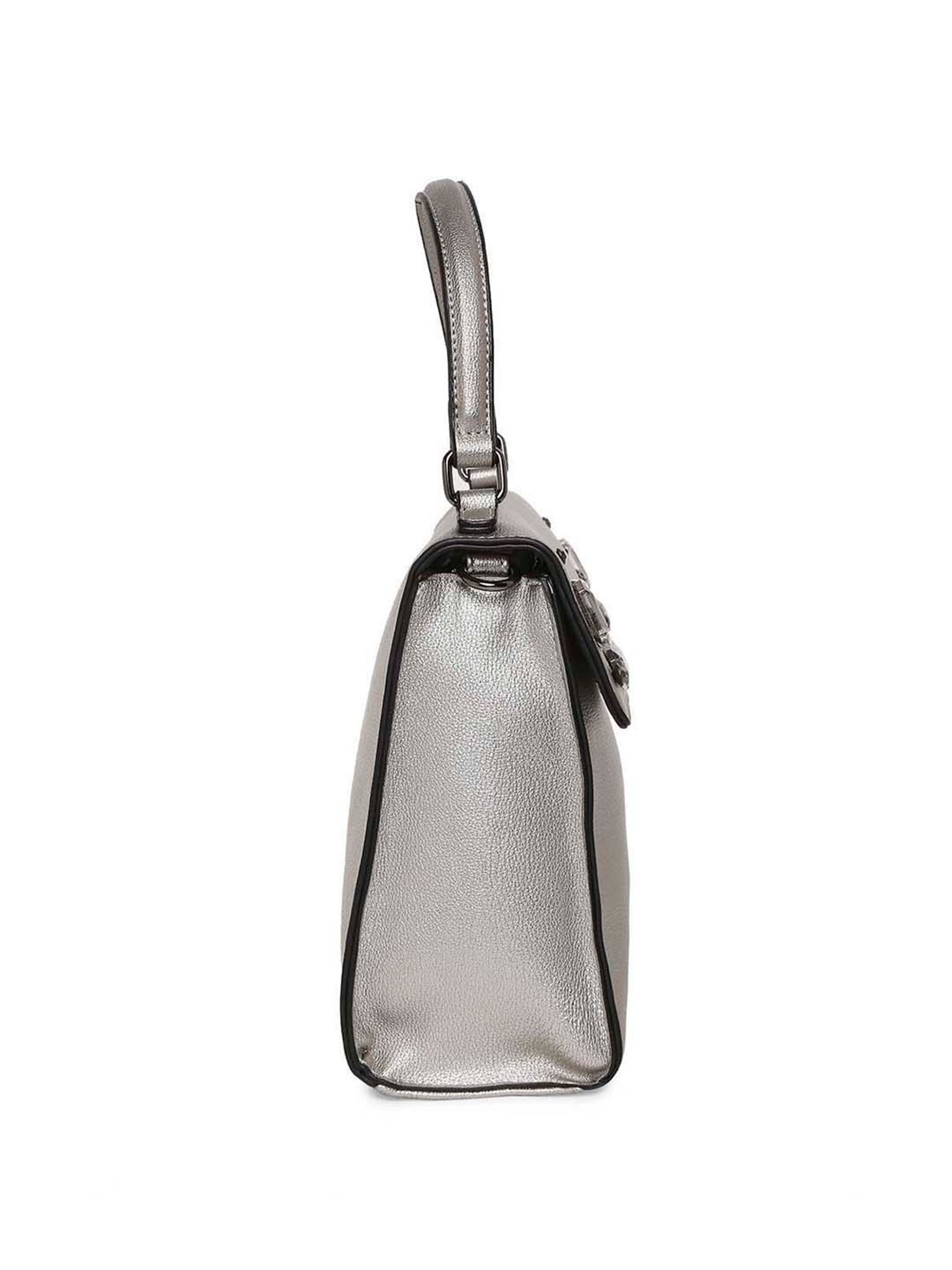 Marina Galanti Grey Embellished Medium Satchel Handbag