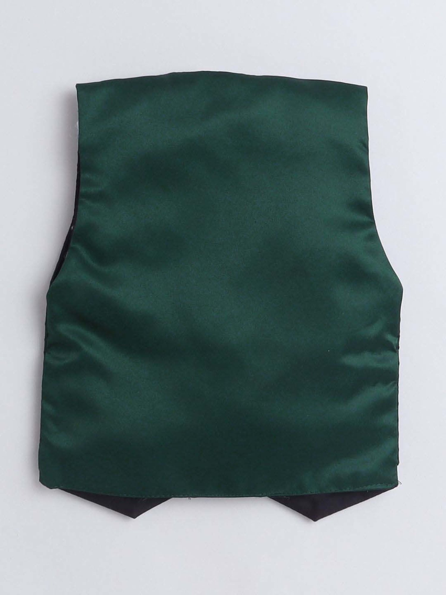 Fourfolds Boys Dark Green Solid Full Sleeves Clothing Set