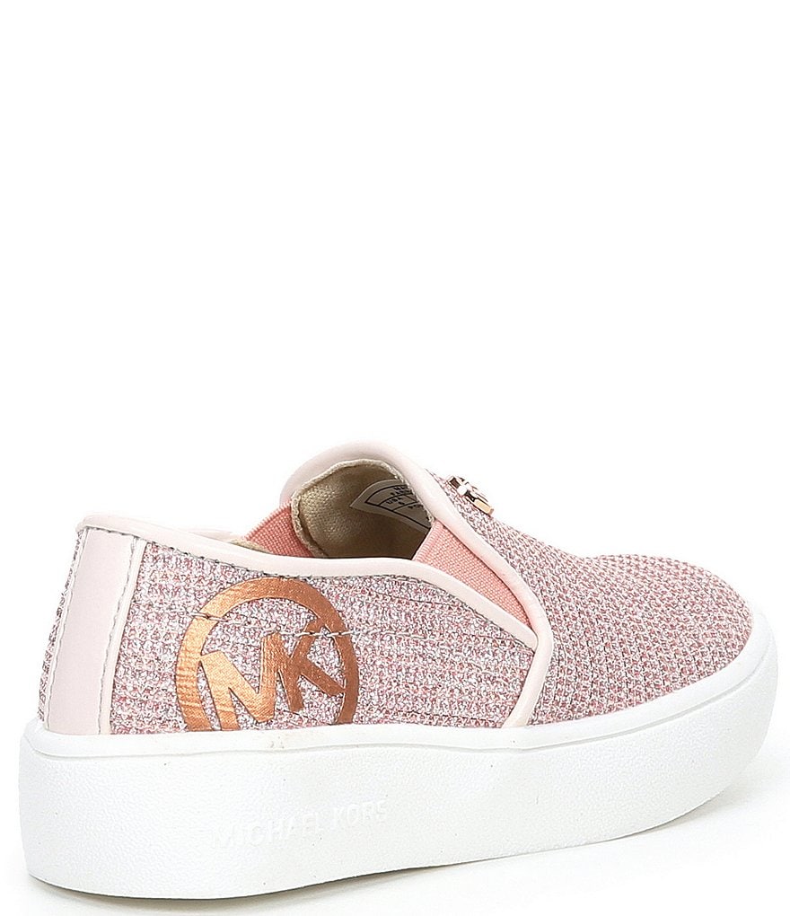 MICHAEL Michael Kors Girls' Jem Rachel Logo Detail Glitter Slip-On Sneakers (Infant)