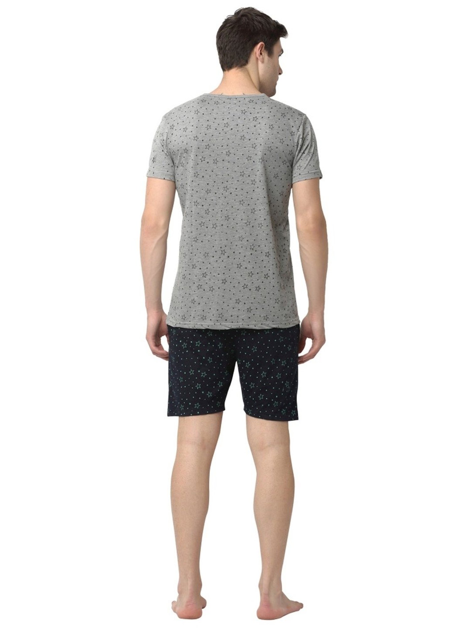 Crimsoune Club White Cotton Regular Fit Printed Lounge Shorts