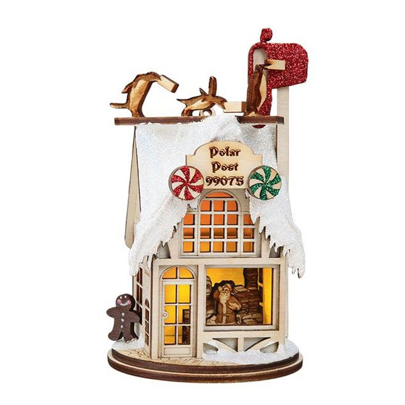 Ginger Cottages 5.0" Polar Post Office Ornament Mail Box Penguins  -  Tree Ornaments