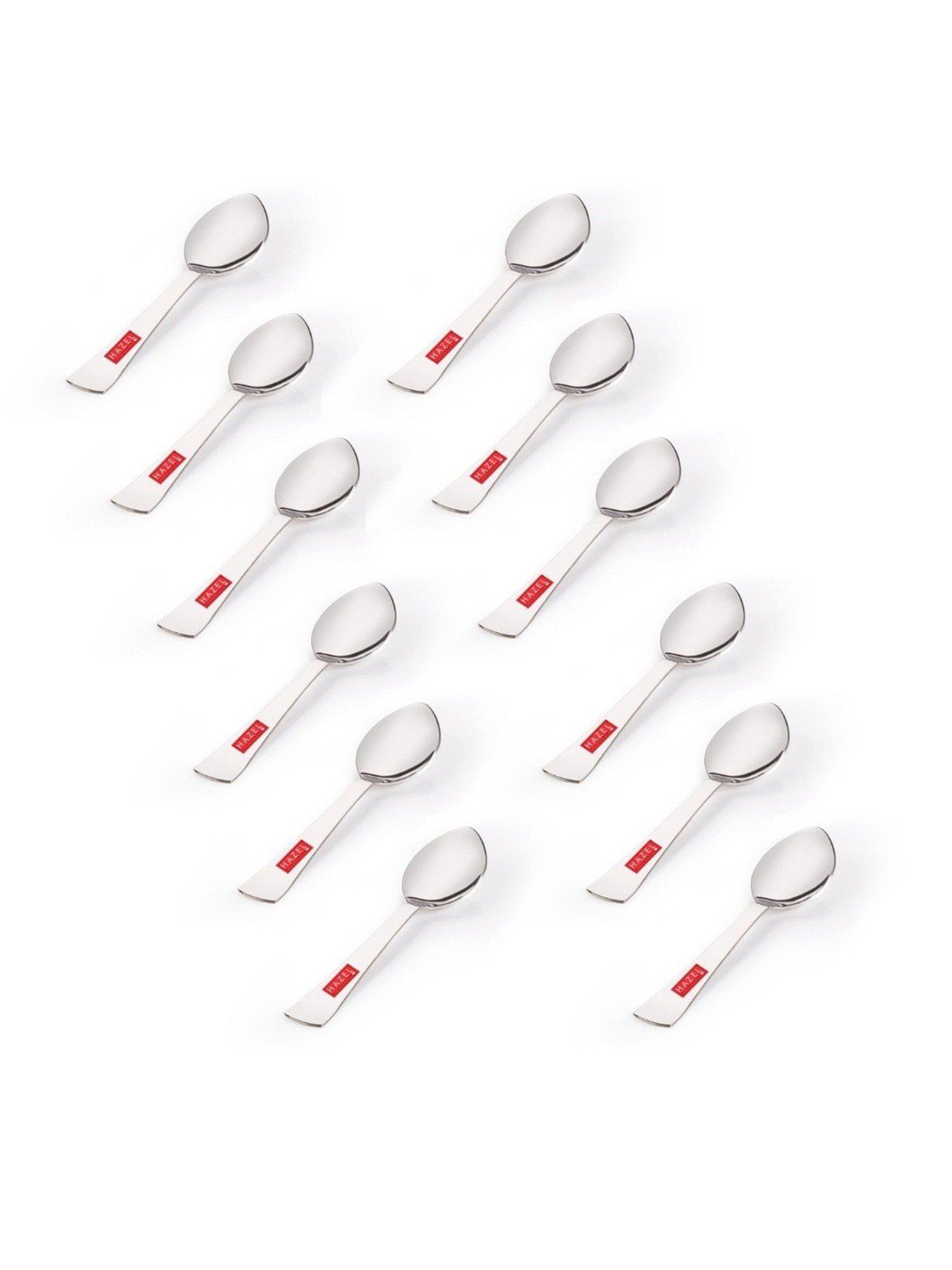 HAZEL Silver Stainless Steel Spatula with Beveled Edge