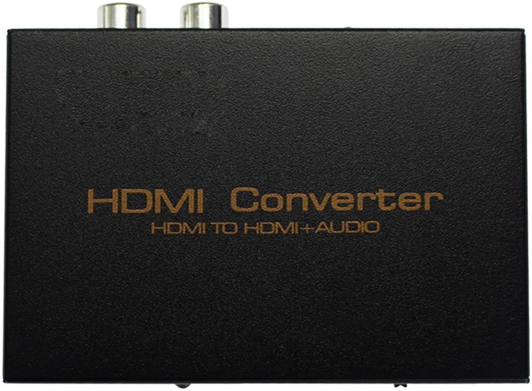 1080P HDMI Audio Extractor HDMI to HDMI + Optical TOSLINK SPDIF + Analog RCA L/R Stereo Audio Video Splitter Converter for Blu-ray Player Xbox PS3 PS4 Support Full HD1080p 3D